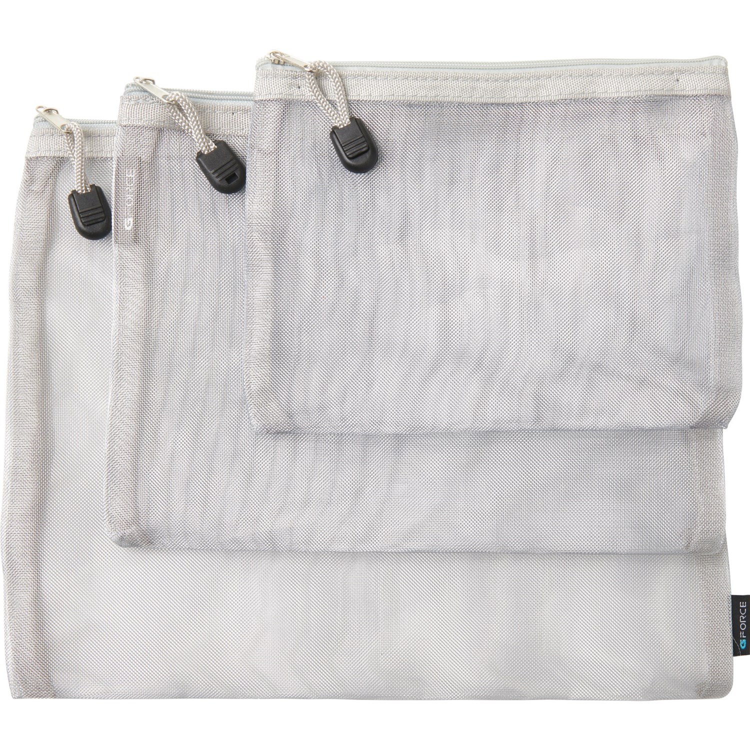 GFORCE Mesh Organizer Bags Set 3Piece, Grey Save 37