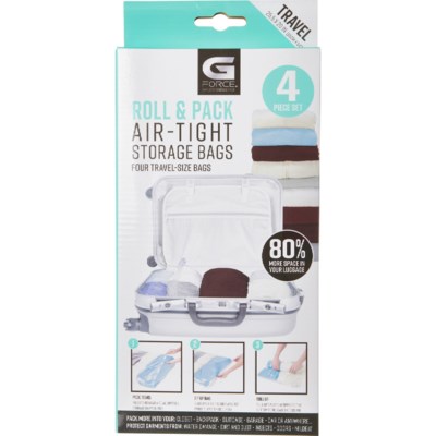 GFORCE Roll and Pack Air-Tight Storage Bags - 4-Pack, 25.5x20” - Save 30%