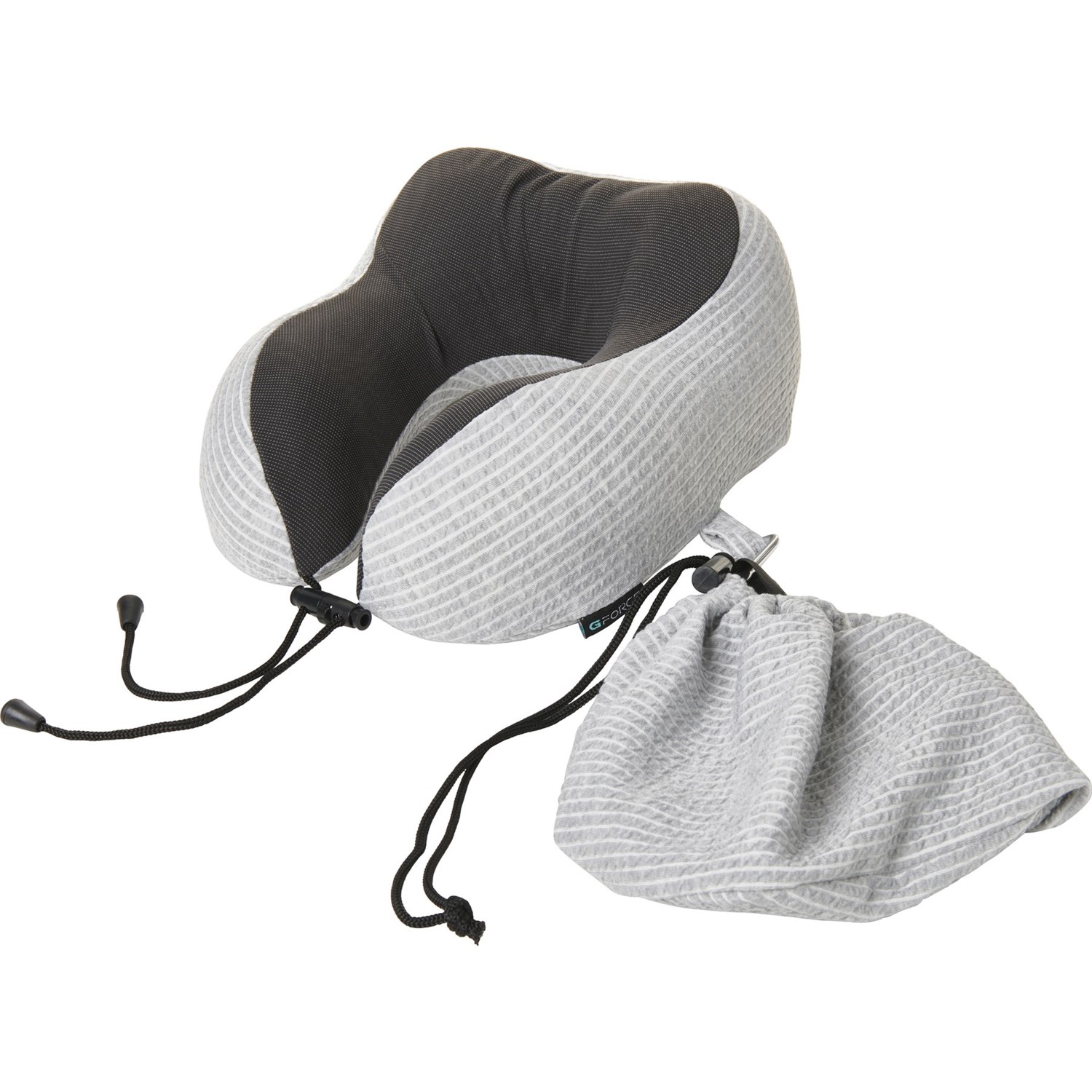 GFORCE Seersucker Stripe Memory Foam Travel Pillow Save 31