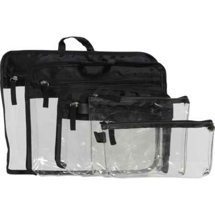GFORCE Travel Bag Set - 5-Piece in Black/Clear