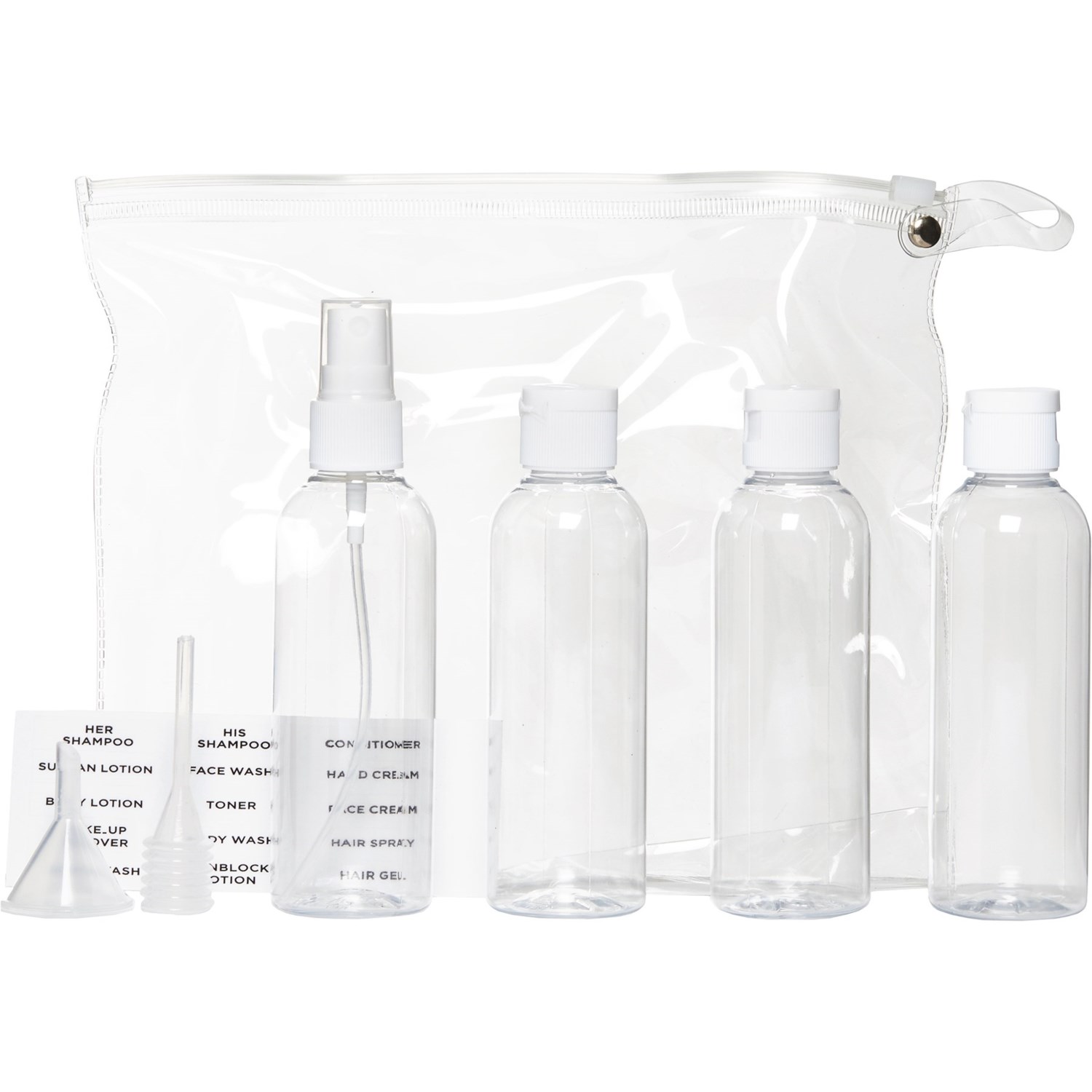 GFORCE Travel Bottles and ZipTop Bag Set 8Piece Save 37
