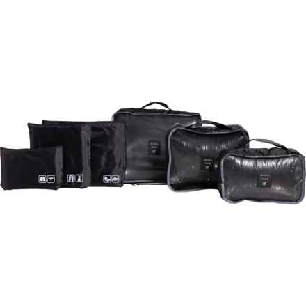 GFORCE Ultimate Traveling Packing Cube Bag Set - 6-Piece, Black in Black