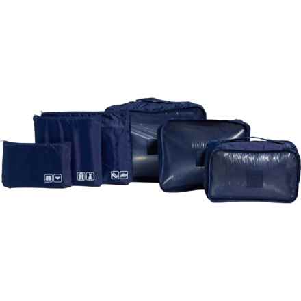 GFORCE Ultimate Traveling Packing Cube Bag Set - 6-Piece, Midnight in Midnight