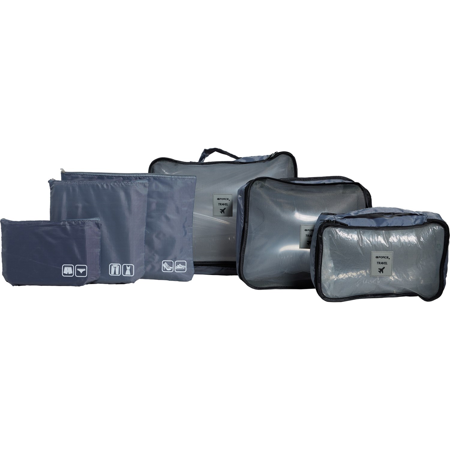 GFORCE Ultimate Traveling Packing Cube Set - 6-Piece, Grey - Save 31%