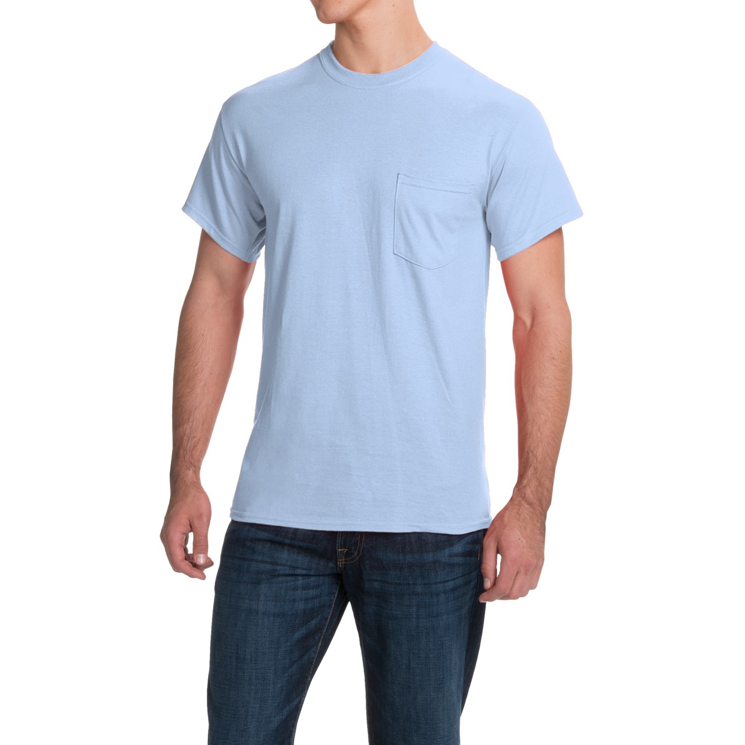 Gildan Cotton T-Shirt - Front Pocket, Short Sleeve (For Men and Women ...