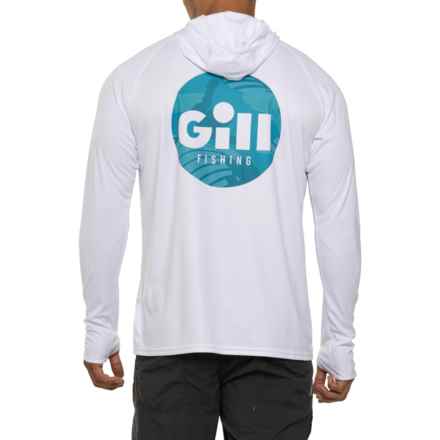 GILL Xpel Hooded Sun Shirt - UPF 50+, Long Sleeve in White