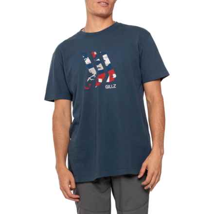 Gillz Contender 3-Tek Graphic T-Shirt - Short Sleeve in Dress Blues