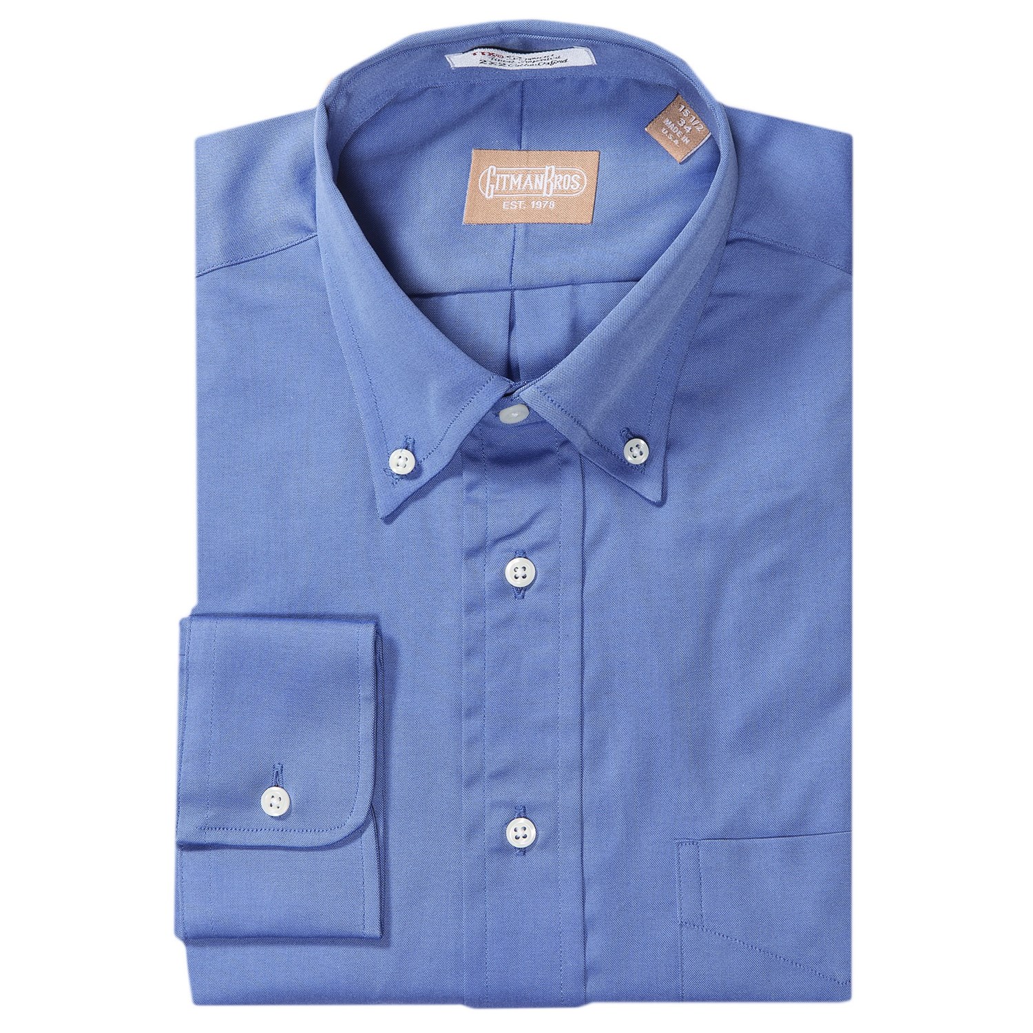 J.Press Blue Oxford Button Down Shirt 17.5 34