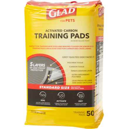 Glad Activated Carbon Pet Training Pads - 50-Count, 23x23” in Multi
