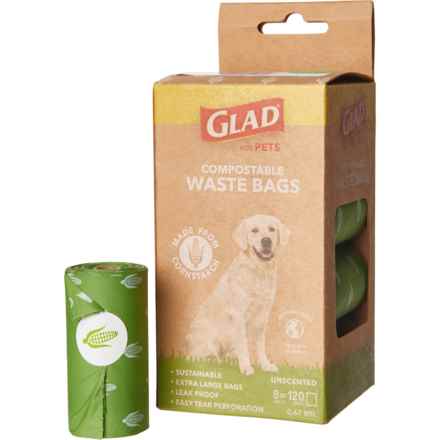 Glad Compostable Dog Waste Bags - 120-Count in Multi