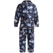 Global Flannel Pajamas - Long Sleeve (For Infant Boys) in Blue - Closeouts