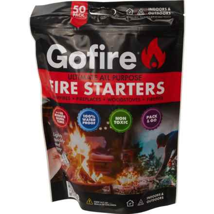 Go Fire Fire Starters - 50-Pack in Black