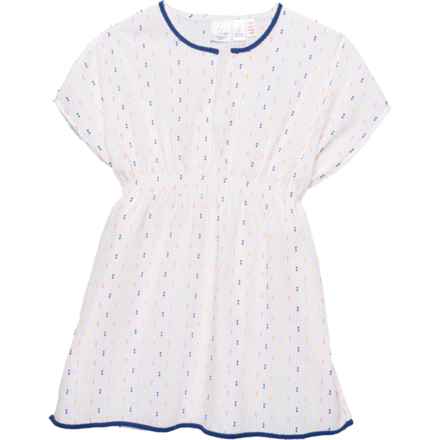 GOA Big Girls Embroidered Cover-Up Dress - Short Sleeve in White