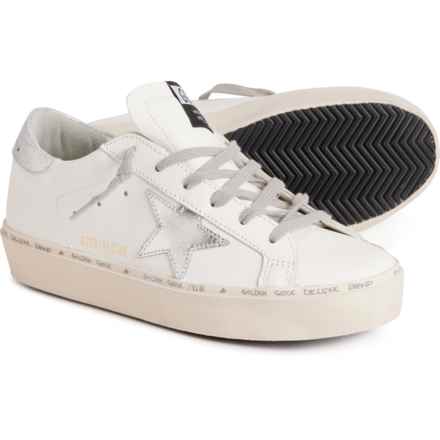 GOLDEN GOOSE Made in Italy Hi Star Classic Sneakers - Leather (For Women) in White / Silver