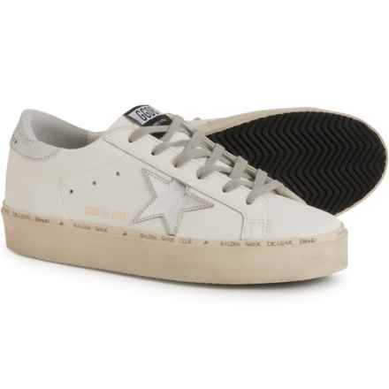 GOLDEN GOOSE Made in Italy Hi-Star Classic Sneakers - Leather (For Women) in White/Silver
