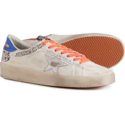 GOLDEN GOOSE Made in Italy Stardan Low-Top Sneakers - Leather (For Women) in White Silver