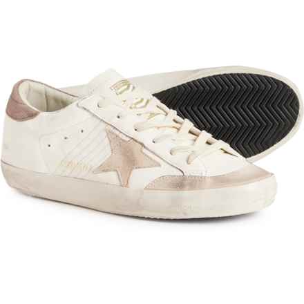 GOLDEN GOOSE Made in Italy Super-Star Penstar Sneakers - Leather (For Women) in White + Taupe