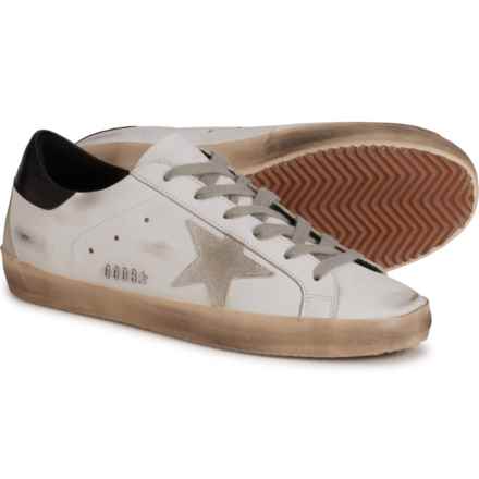 GOLDEN GOOSE Made in Italy Super-Star Running Sneakers - Leather (For Women) in White / Black