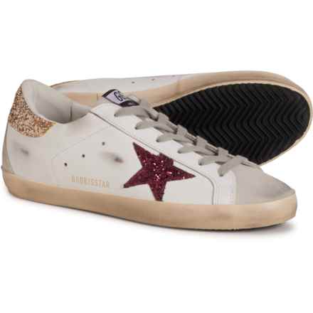 GOLDEN GOOSE Made in Italy Super-Star Running Sneakers - Leather (For Women) in White / Red