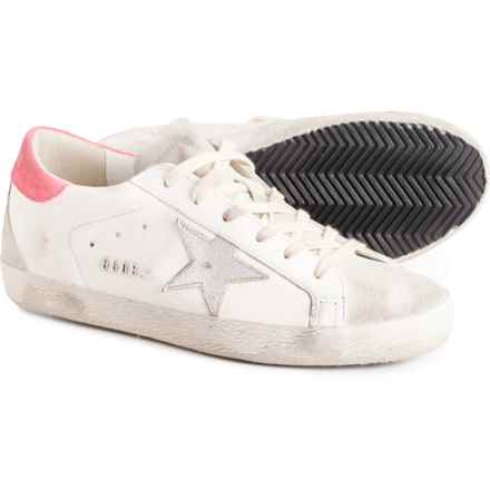GOLDEN GOOSE Made in Italy Super-Star Running Sneakers - Leather (For Women) in White / Silver