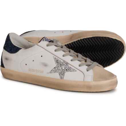 GOLDEN GOOSE Made in Italy Super-Star Running Sneakers - Leather (For Women) in White / Silver