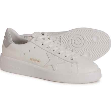 GOLDEN GOOSE Made in Italy Super-Star Running Sneakers - Leather (For Women) in White / Silver