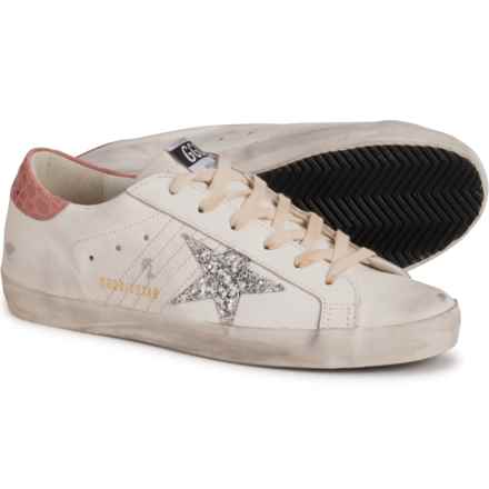 GOLDEN GOOSE Made in Italy Superstar Sneakers - Leather (For Women) in White / Pink