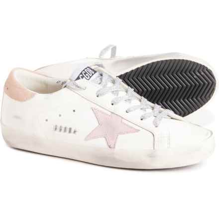 GOLDEN GOOSE Made in Italy Superstar Sneakers - Suede (For Women) in White / Pink