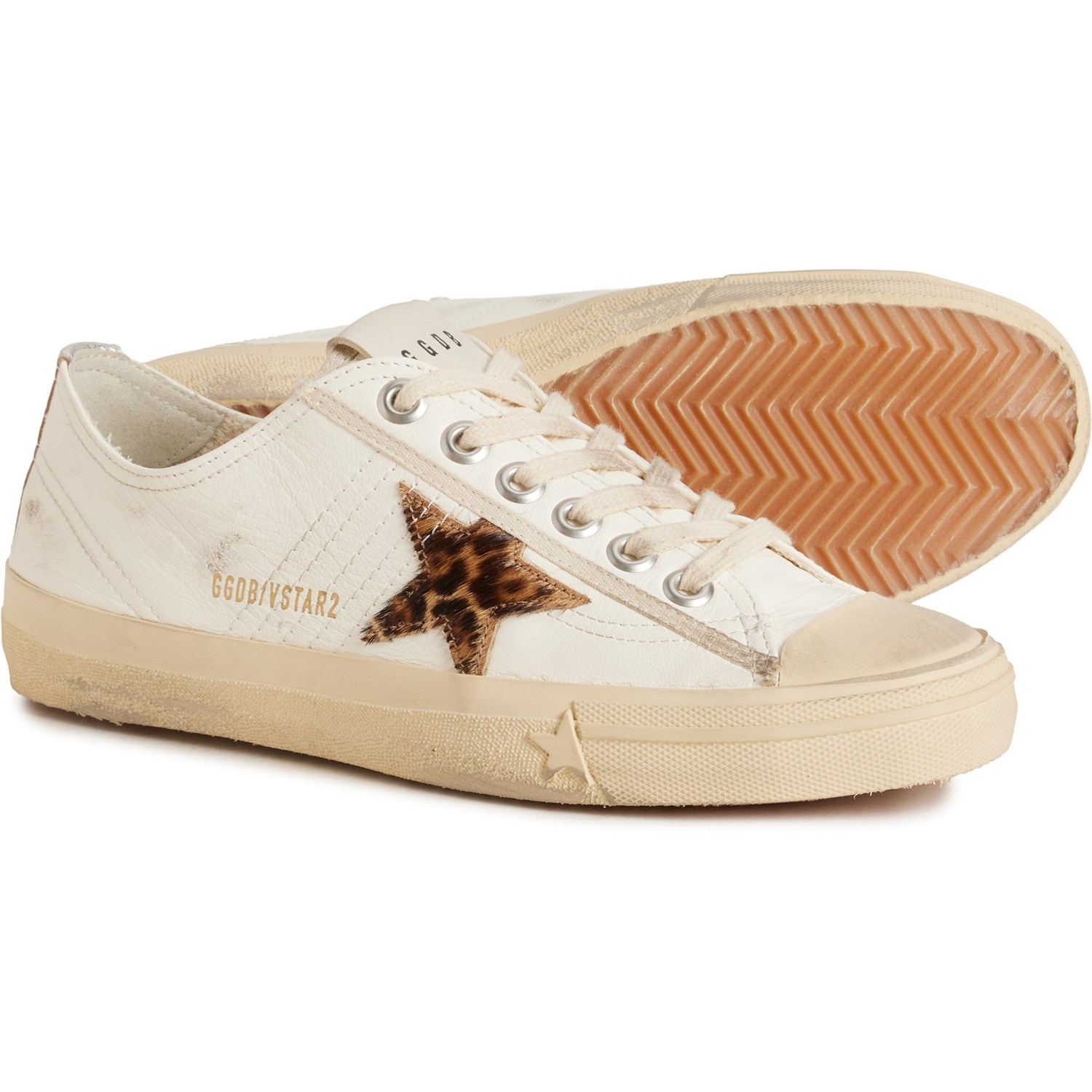 スニーカー Golden Goose White leather V-Star 2 sneakers Amazon.com | Golden Goose Vstar2 Leather Sneaker, 37, White