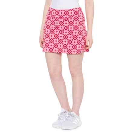 GOLFTINI Pull-On A-Line Stretch Skort in Say It Out Loud