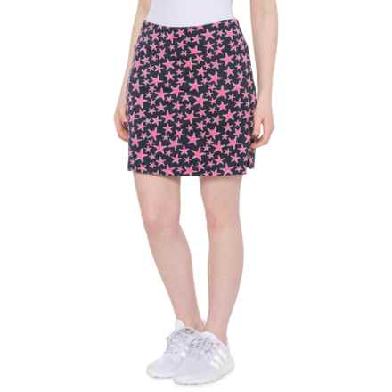 GOLFTINI Pull-On Straight Stretch Skort in Shooting Starts