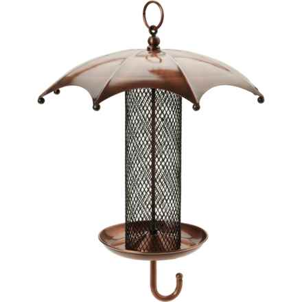 Good Directions Rainy Day Umbrella Bird Feeder - 12x12.5” in Copper