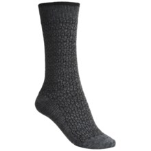 Goodhew Woodblock Merino Wool Socks - Lightweight (For Women) in Charcoal - 2nds