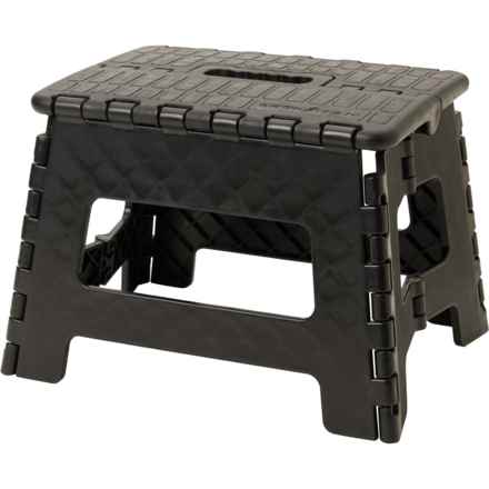 Goodyear Folding Step Stool - 9” in Black/Black