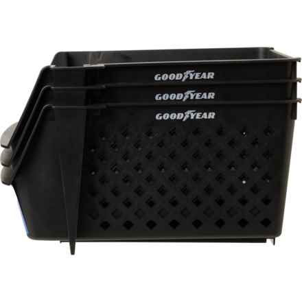 Goodyear Stackable Storage Bins - 3-Pack, 14x11x7” in Black