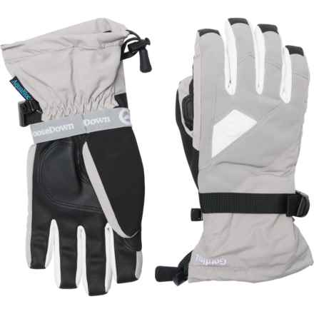 Gordini AquaBloc Down Gauntlet Ski Gloves - Waterproof, Insulated in Clay Grey/White