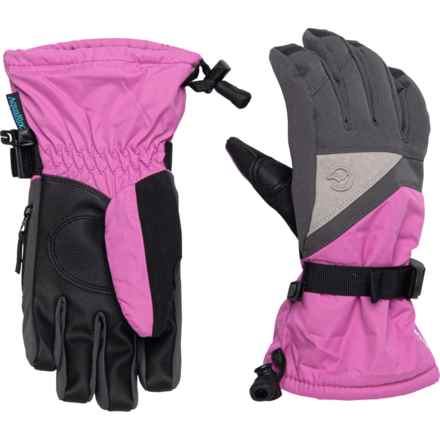 Gordini Stomp Ski Gloves - Waterproof, Insulated (For Big Girls) in Gunmetal Super Pink