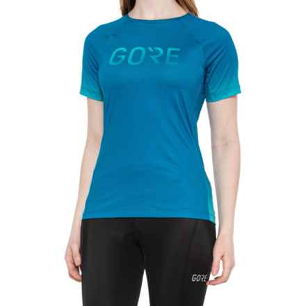 GORE WEAR Devotion T-Shirt - Short Sleeve (For Women) in Sphere Blue/Scuba Blue