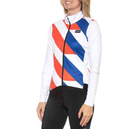 GORE WEAR Progress Thermo Cycling Jersey - Long Sleeve in White/Fireball