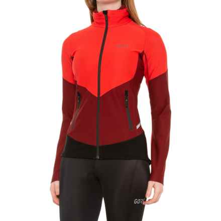 GORE WEAR X7 Partial Gore-Tex® INFINIUM Jacket (For Women) in Hibiscus Pink/Chestnut Red