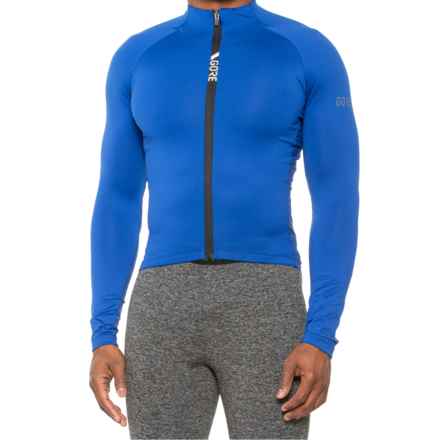 Gorewear C5 Thermo Cycling Jersey - Long Sleeve in Ultramarine Blue/Orbit Blue
