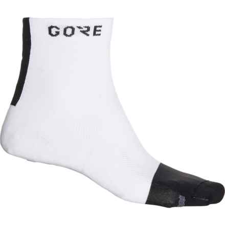 Gorewear Lightweight Mid Socks - Quarter Crew (For Men) in White/Black
