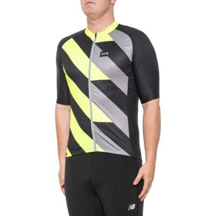 Gorewear Signal Cycling Jersey - Full Zip, Short Sleeve in Black/Neon Yellow