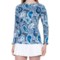GOTTEX GOLF Vented Shirt - Long Sleeve in Blue Paisley