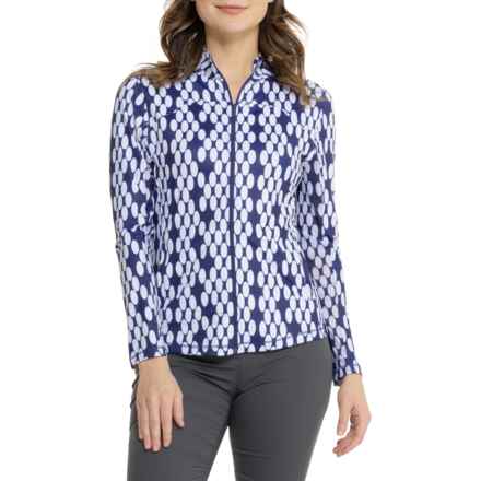 GOTTEX GOLF Zip Front Jacket in Navy Circle Geo