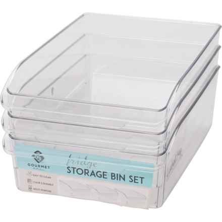 GOURMET HOME Fridge Storage Bin Set - 3-Piece in Clear