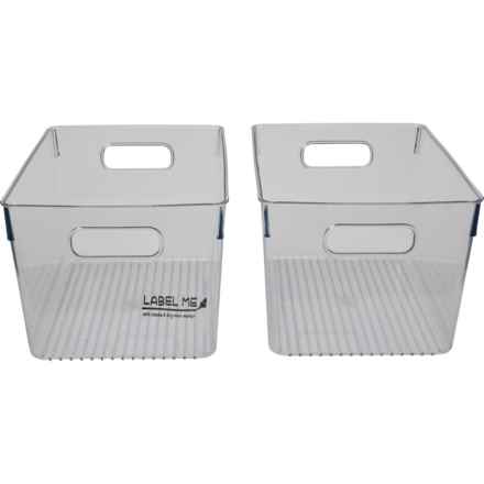 GOURMET HOME Large All-Purpose Storage Bins - 2-Pack in Clear