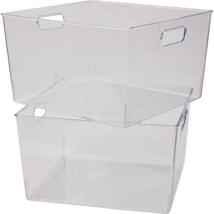 GOURMET HOME Large Pantry Bins - 2-Piece in Clear