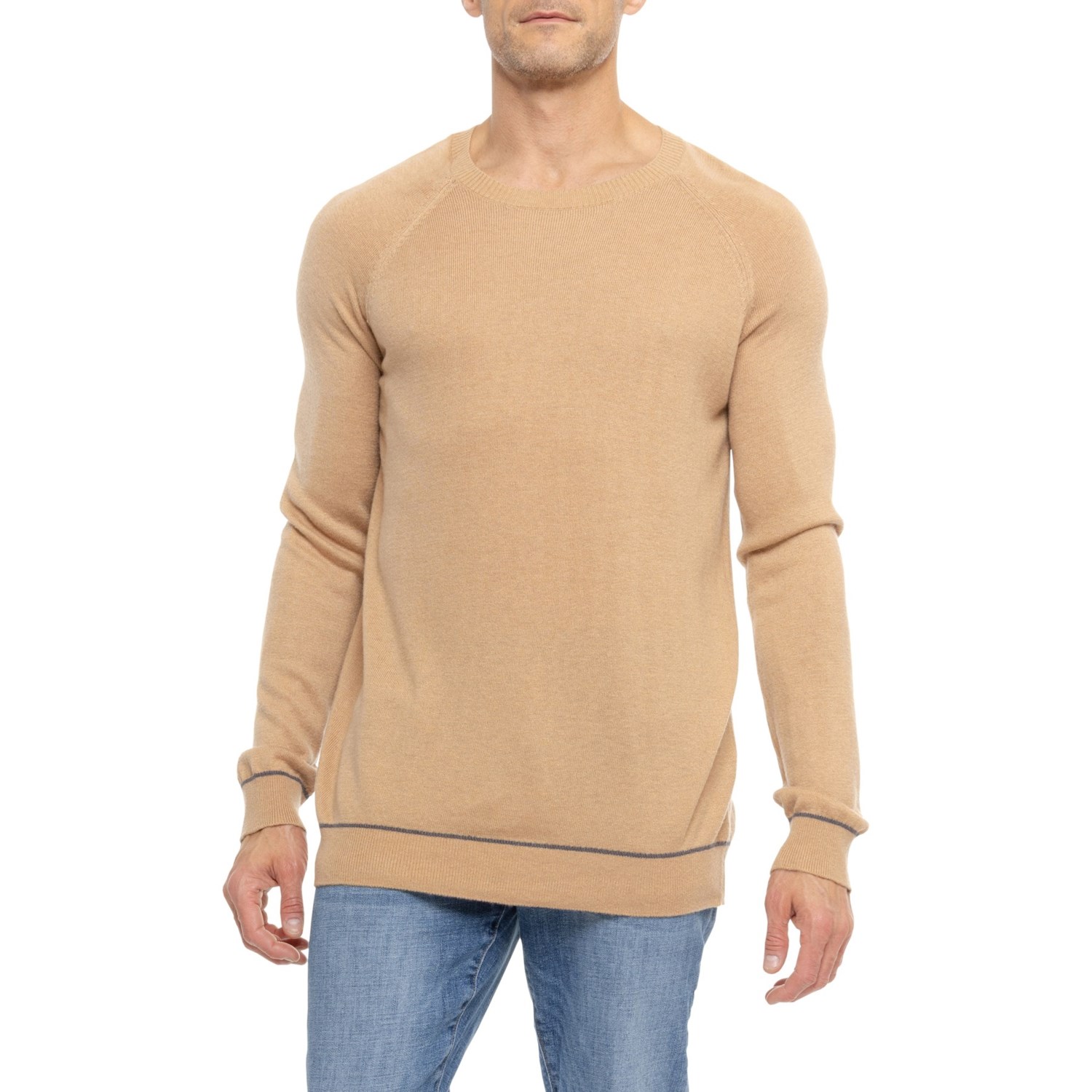 (取寄) クルー ネック セーター - ウール-カシミヤ ブレンド Grayson and Dunn Crew Neck Sweater - Wool-Cashmere Blend  Camel Grayson and Dunn Crew Neck Sweater - Wool-Cashmere Blend - Save 57%