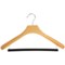 112AF_2 Great American Hanger Co. Deluxe Wooden Suit Hangers - Non-Slip Bar, 6-Pack